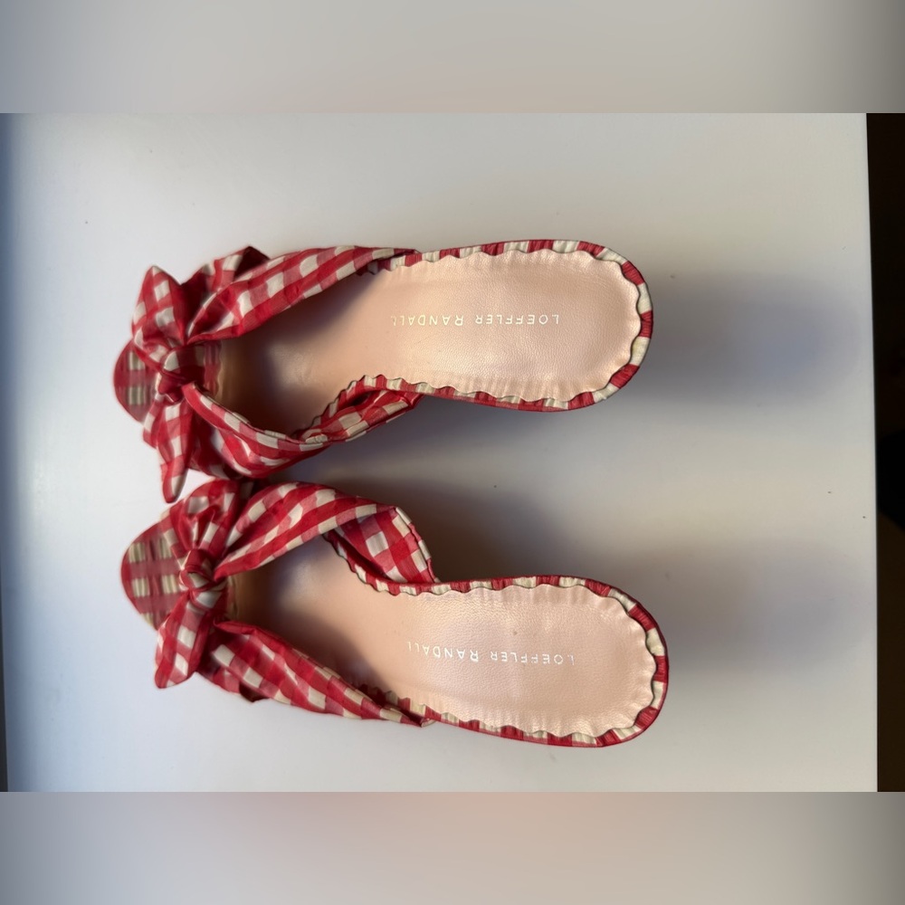 Loeffler Randall Red Gingham Women's Shoes size 9.5 - Picture 4 of 9